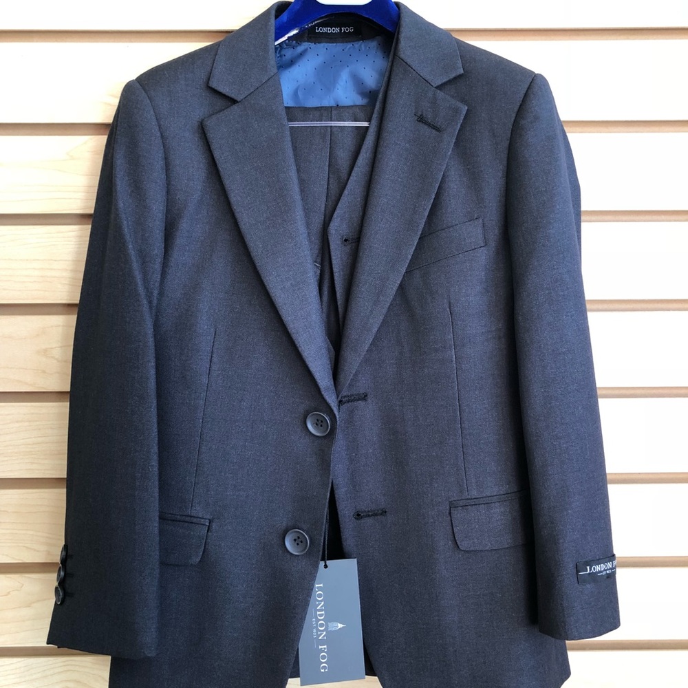 London Fog Kids Charcoal suit 7T